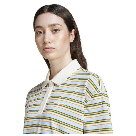 Adidas Γυναικεία κοντομάνικη μπλούζα '80s Oversized Stripe Polo Shirt